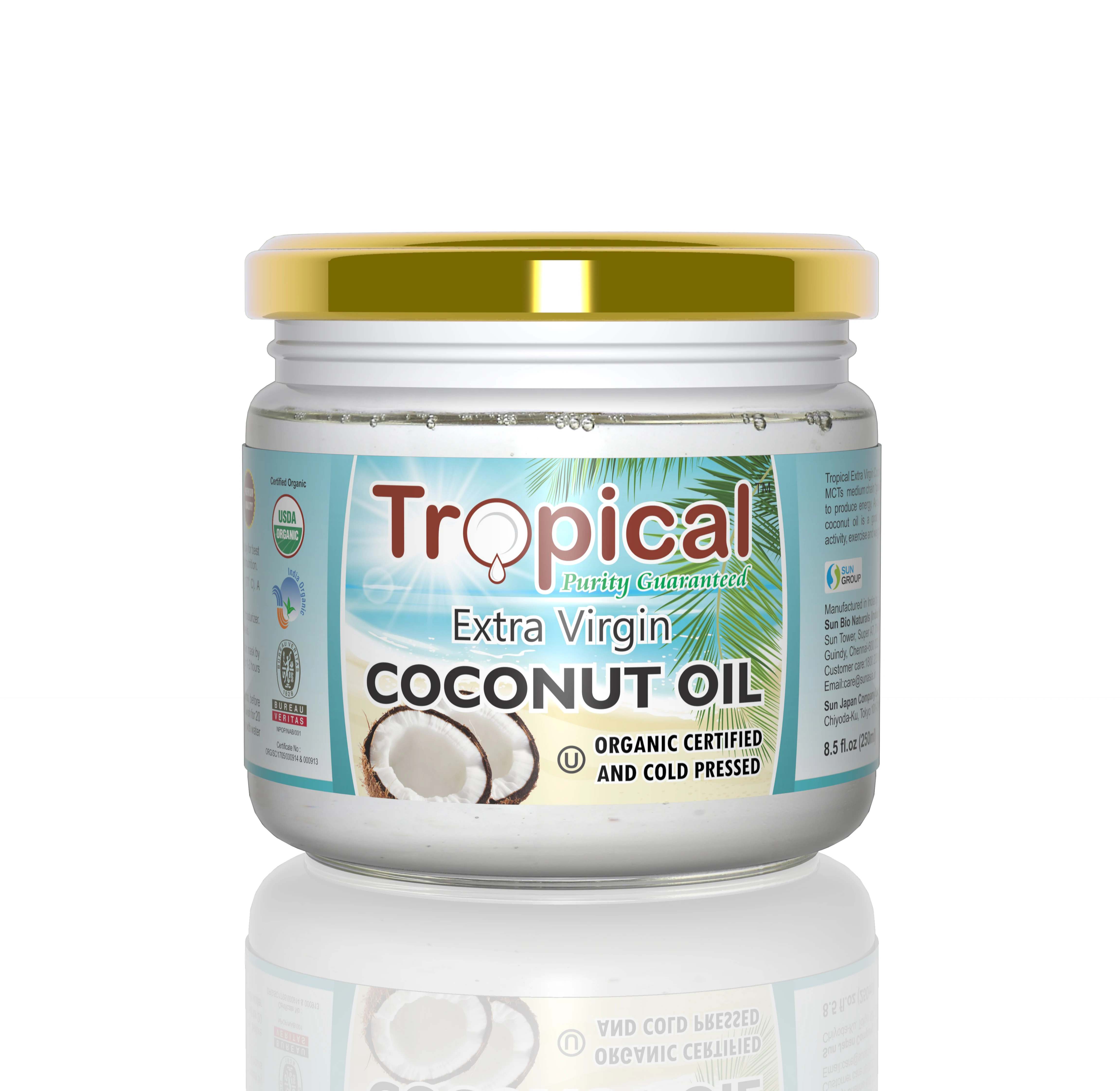 PURE 100% Extra Virgin coconut oil obtained from organic coconut base used for cooking,cosmetic and medicine