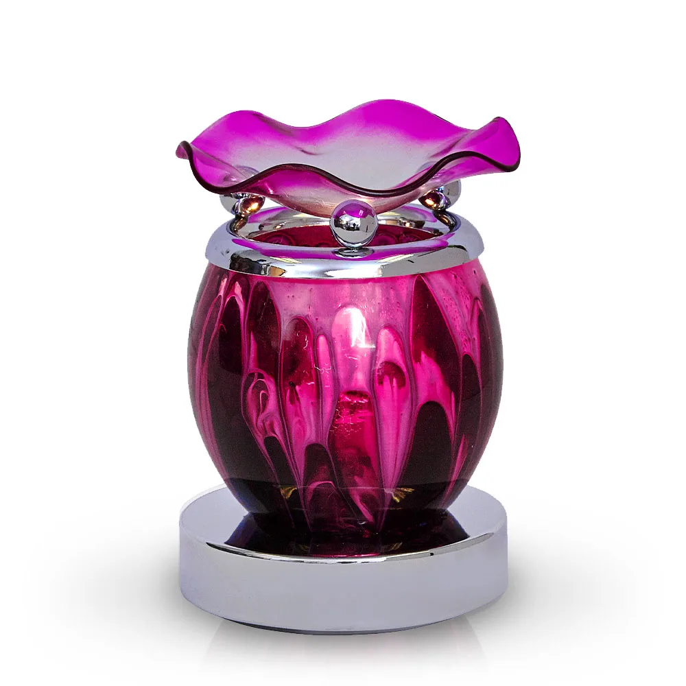 
Aromar Glass Purple Melted Oil Burner Glass Oil Warmer Dimmer Lamp Electric Fragrance Oil Burners 