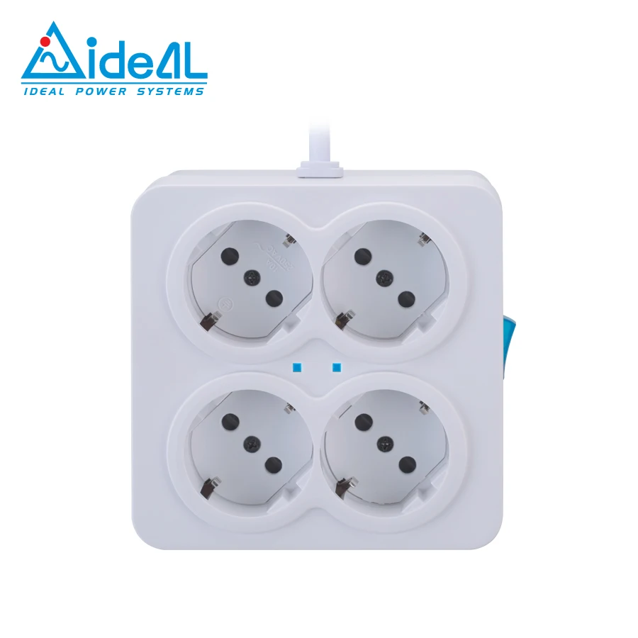 Schuko German outlets surge protector USB 5V/2.4A power strip