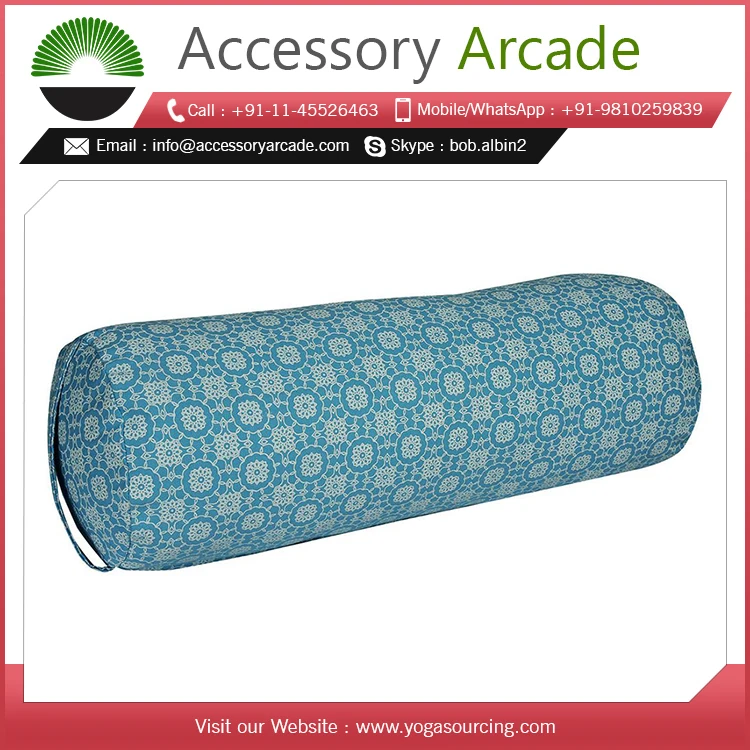 100% premium quality Printed Cotton Cylindrical Bolster available in bulk quantity at competitive prices from Indian supplier