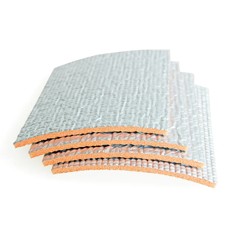 Flexible Elastomeric Flame Retardant Closed Cell Polyethylene XPE Foam Adhesive Al Aluminum Foil insulation Heat Reflrction