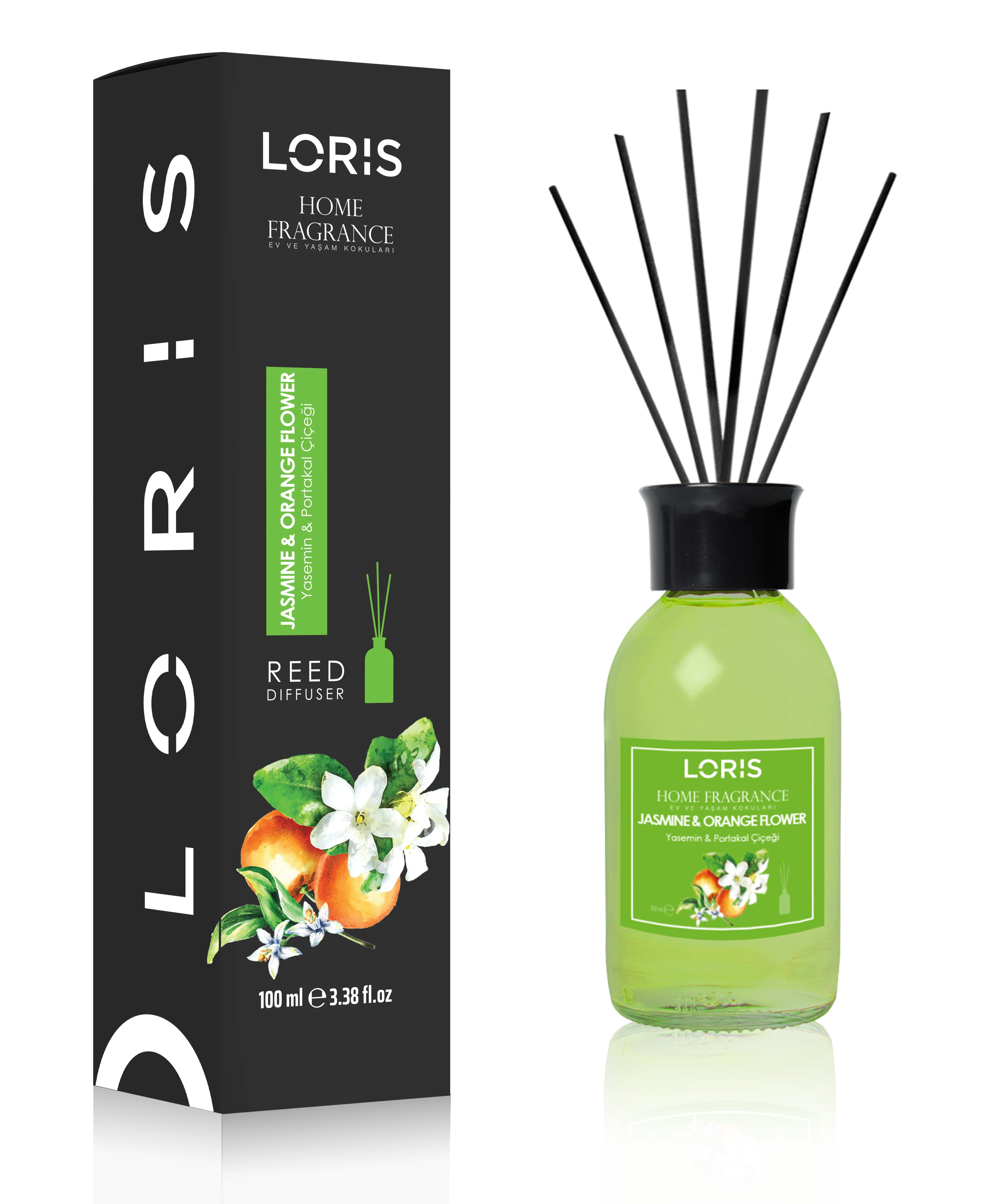 100ML LORIS REED DIFFUSER AIR FRESHENER JASMINE ORANGE FLOWER
