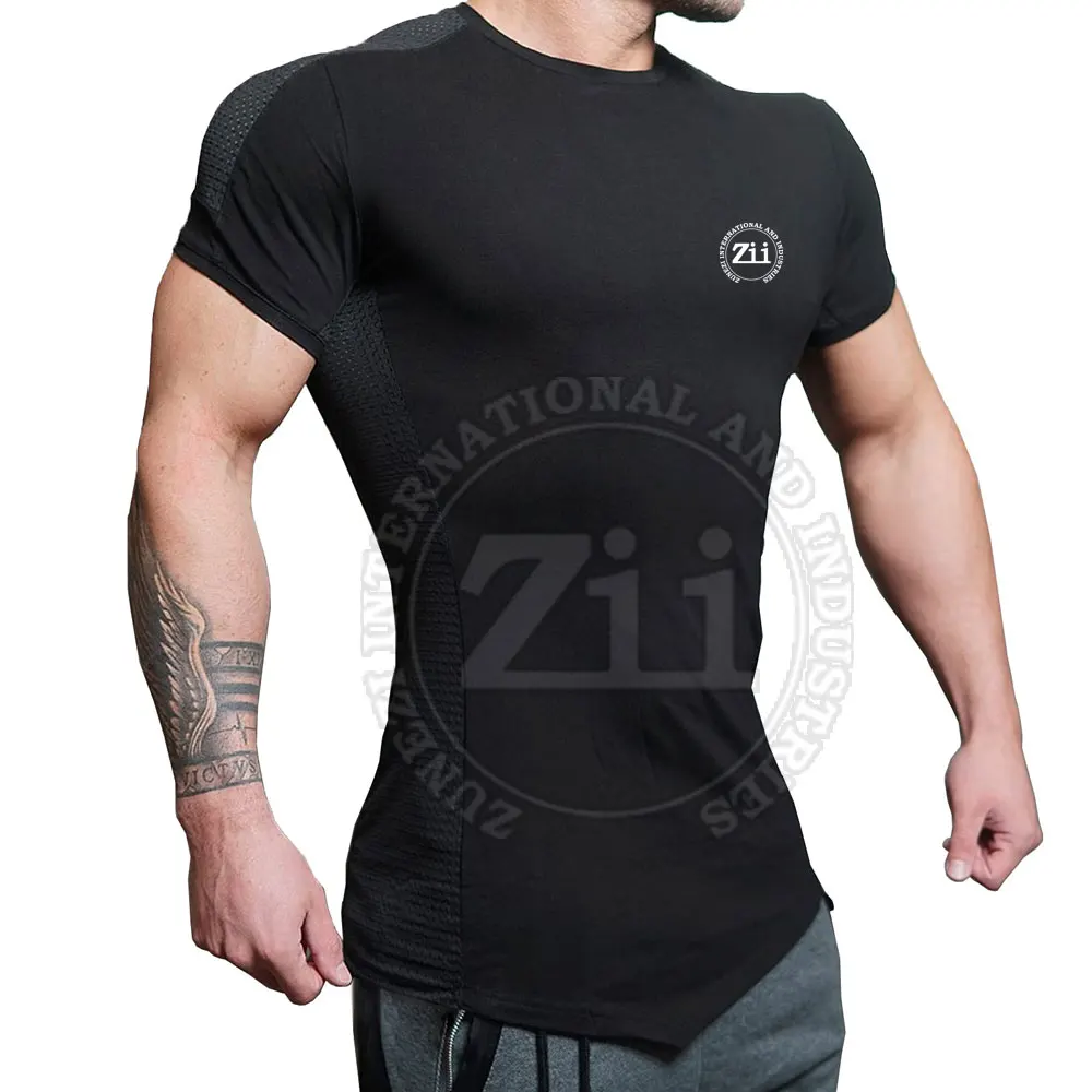 Quick Dry Gym Wear Men Fitness T-Shirts Low MOQ Sports Wear Men Fitness T-Shirts In Low Price