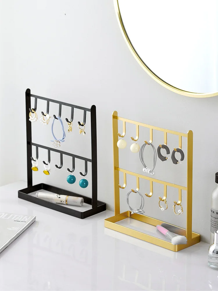 Hanging Earrings Display Stand Jewelry Rack Holder Metal Gold Earring Display Stand for Home and jewelry Shop