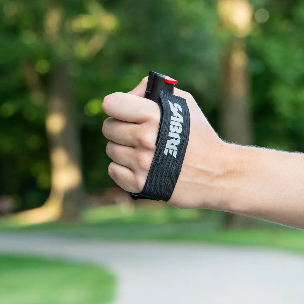 SABRE Runner Pepper Gel With Adjustable Hand Strap, 35 Bursts (5X the Competition), 12-Foot (4-Meter) Range Black