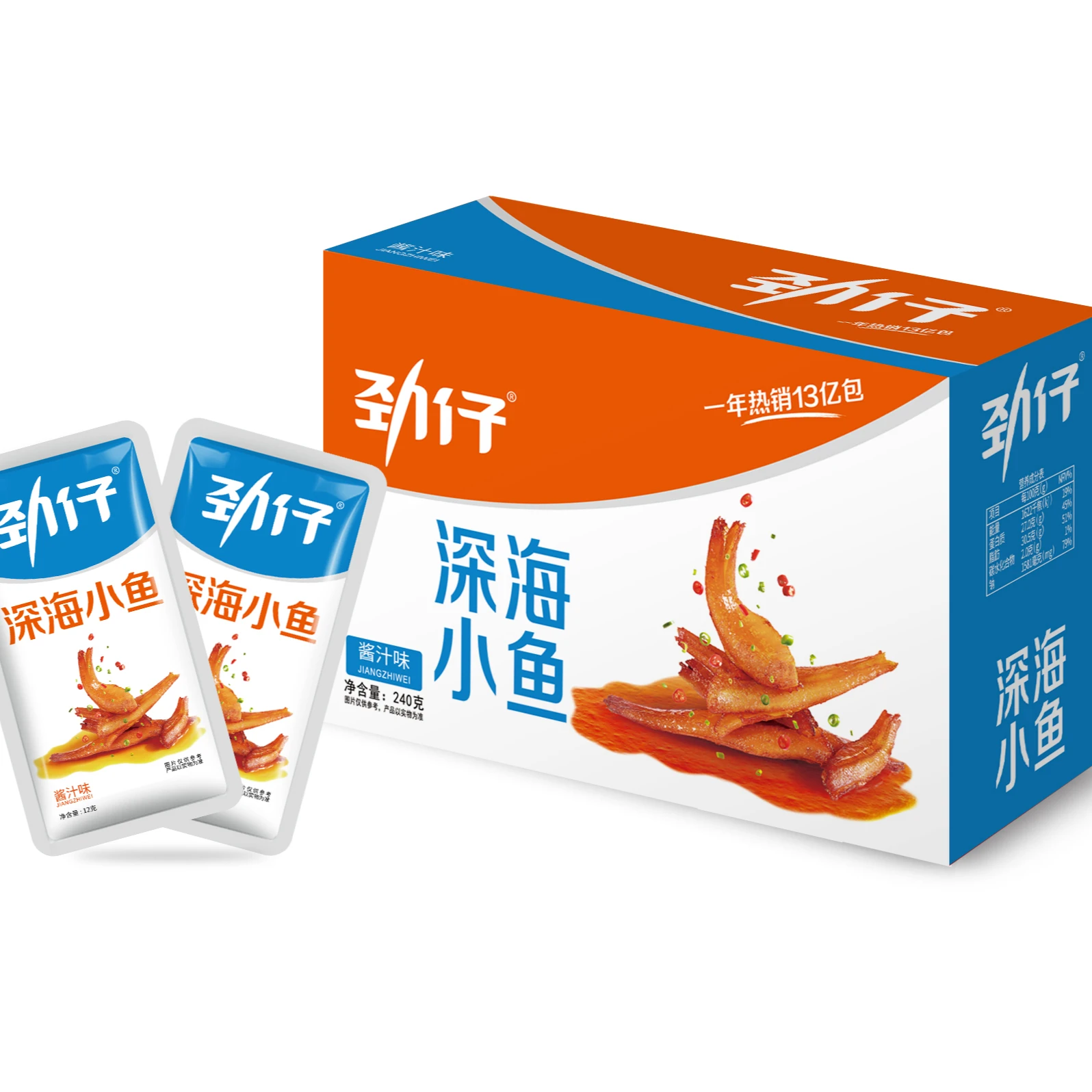 
 12 г упаковки Jinzai глубоководная маленькая рыба китайские пряные морепродукты закуски  