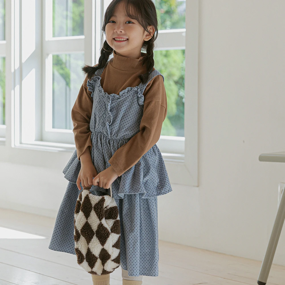 DE MARVI Kids Toddler Half turtleneck pola T-shirts Boys Girls Winter Fashion Wholesale Korean Manufacturer MADE IN KORE