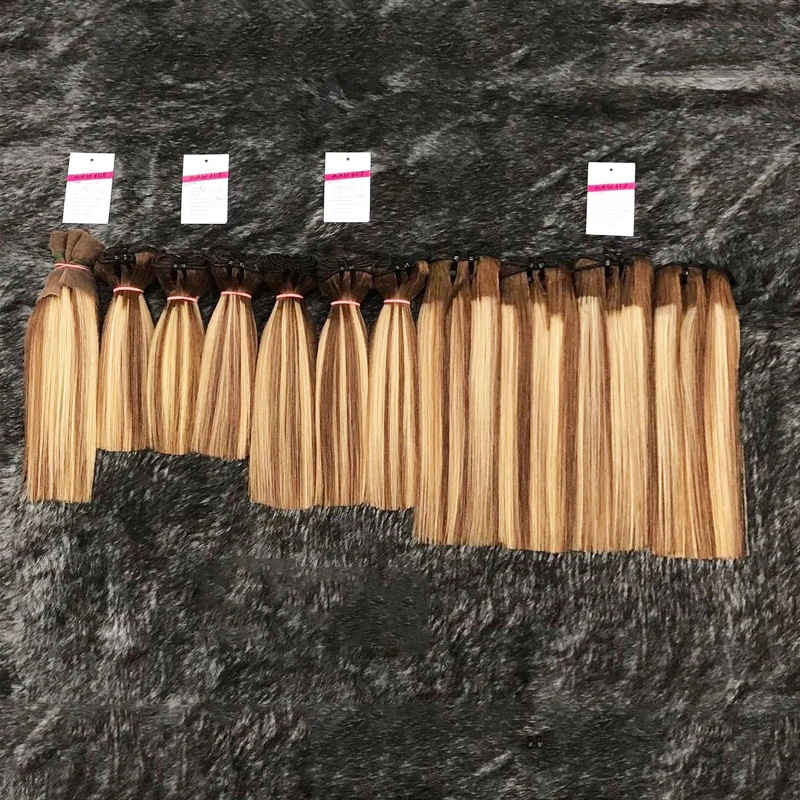 Top Seller 2021 Wholesale No Shedding No Fading Raw Virgin Double Drawn Bone Straight Human Hair Extension Wig