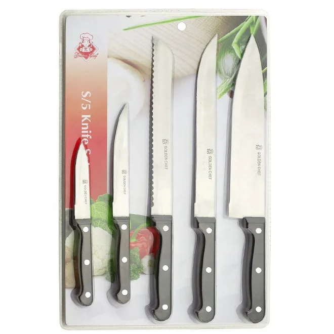 
Yangjiang Factory full tang wavy blade knife Set with Wooden Knife Block Chef knife & scissors, potato cutting Wavy Edged 