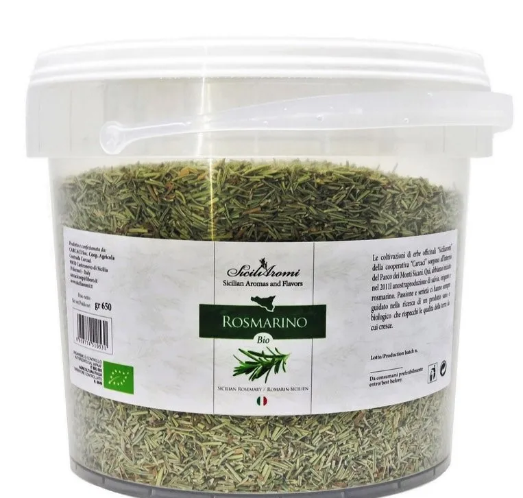 TOP QUALITY ORGANIC SICILIAN ROSEMARY IN BUCKET 650 GR FOR HORECA