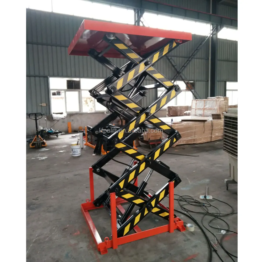2000kg High Lift Electric Hydraulic Scissor Cargo Lift Table