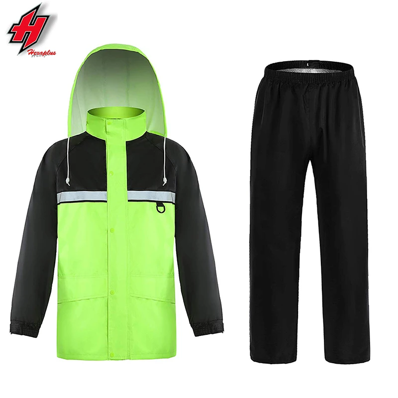 Waterproof Outerwear Motocross Racing Jacket Pants Set Fashionable Motorcycle Rain Suits Rain Gear for Men RAINWEAR Raincoats
