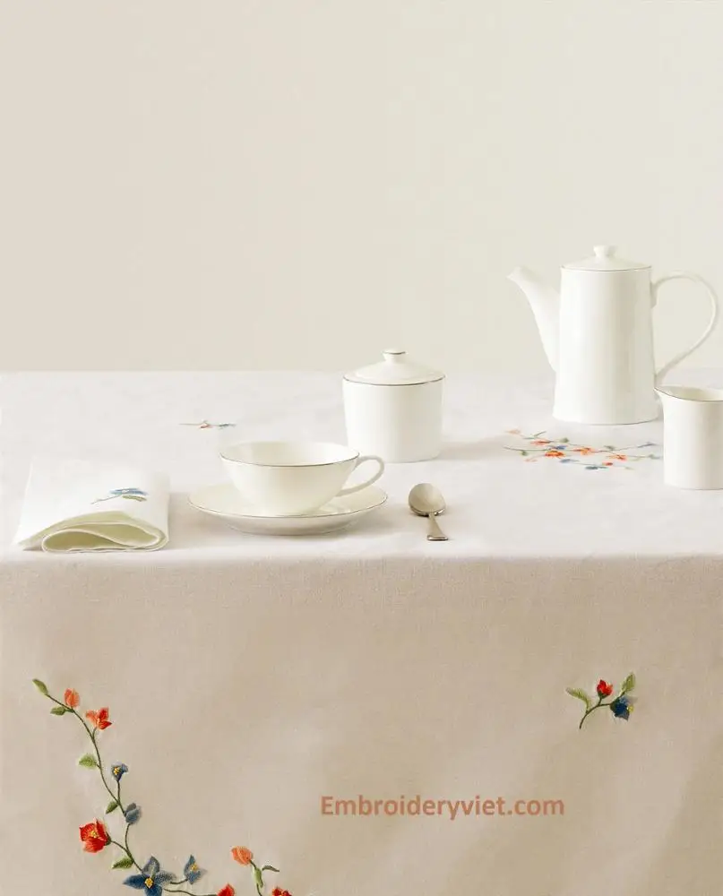 Hand Embroidered Table Cloth