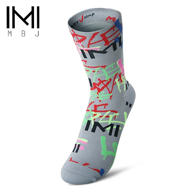 MBJ basketball compression fitness grip socks for man