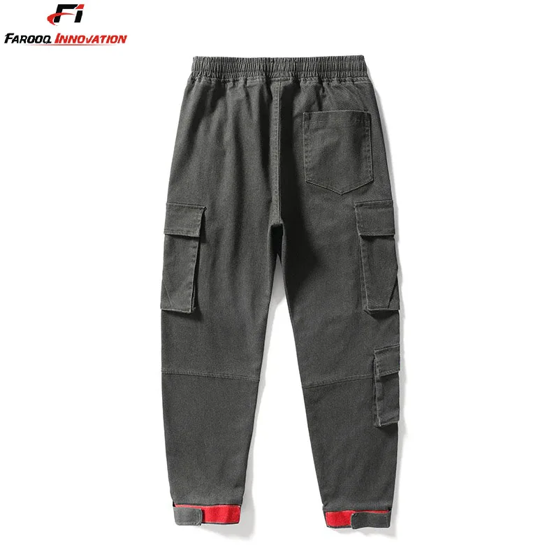  Мужские джинсы-карго большого размера новинка 2021 модная повседневная Уличная одежда джинсы со множеством карманов