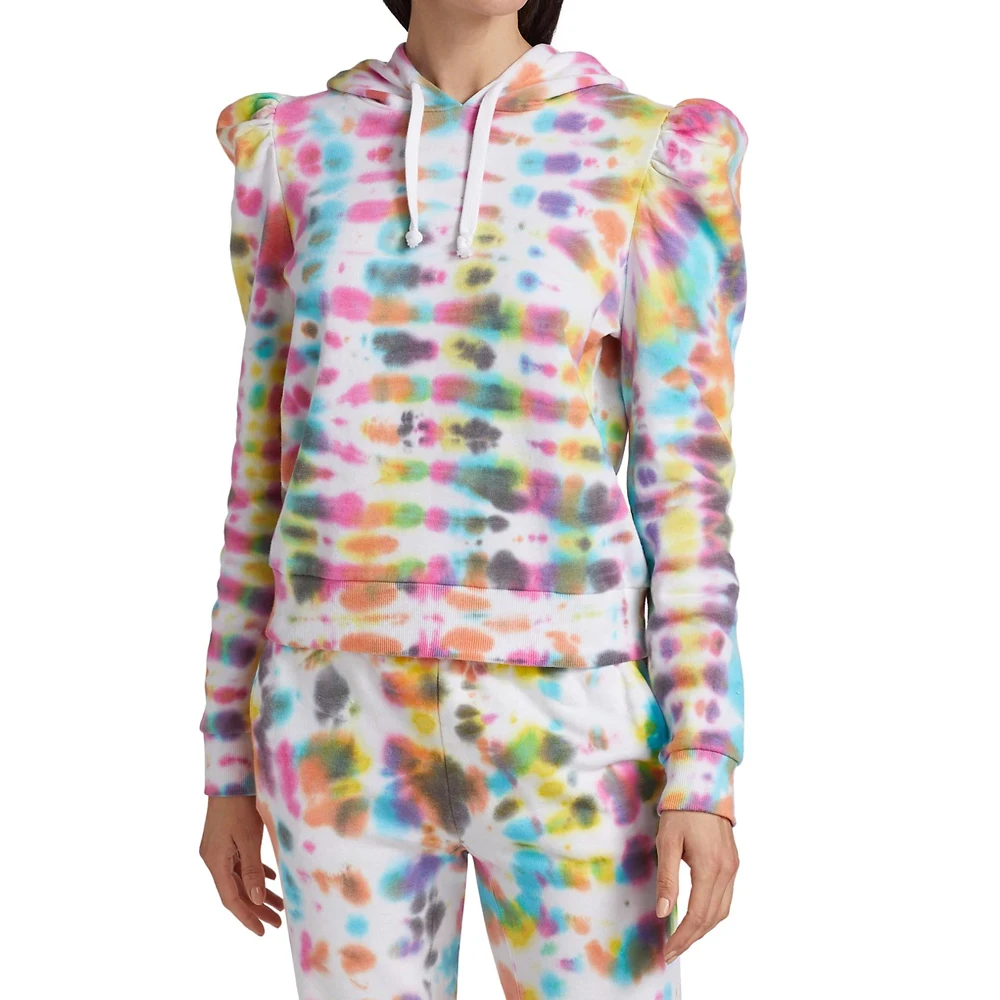 Women Tie Dye Sports Wear Long Sleeve Hoodie