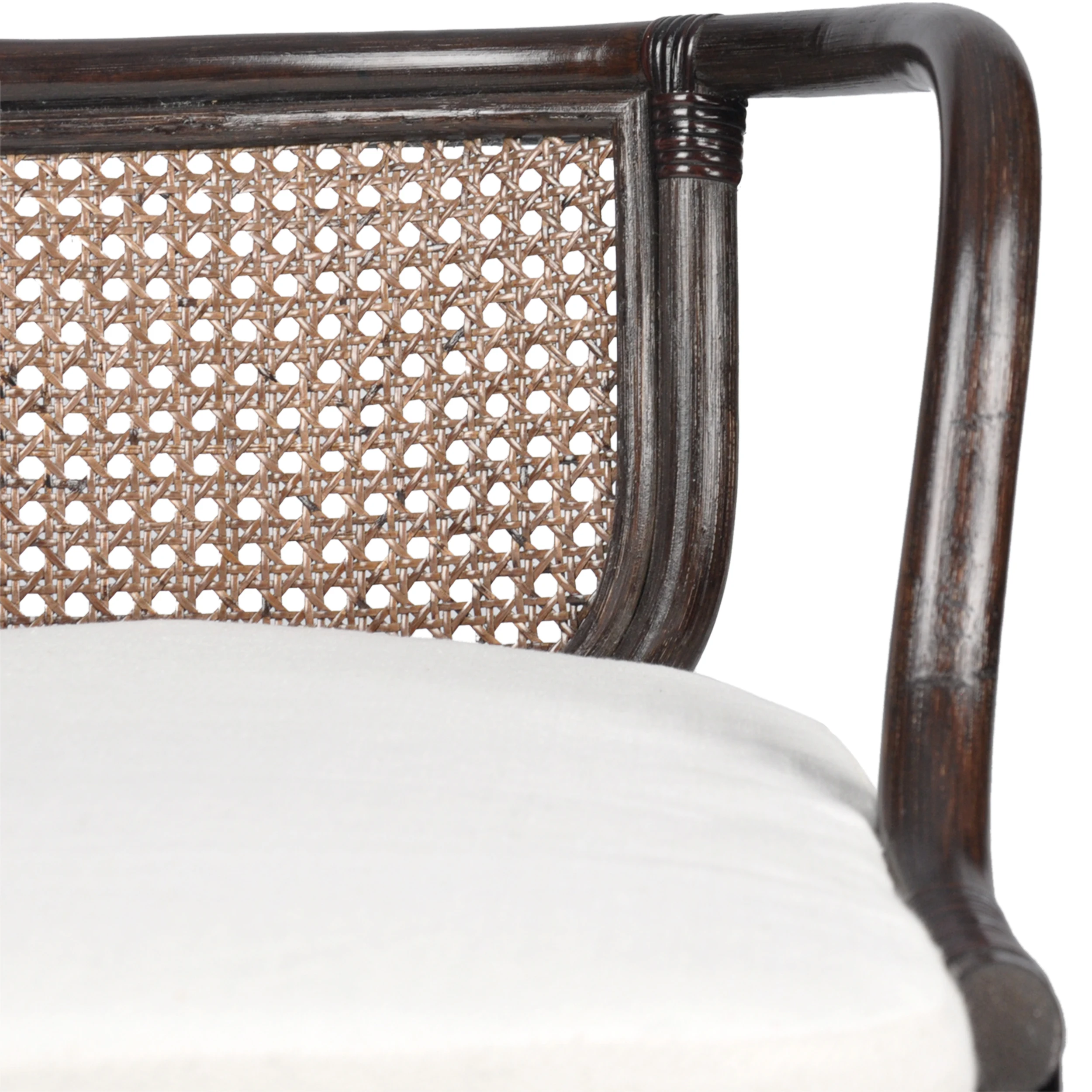  Барный стул из ротанга с подушкой Плетеный барный ручной работы натурального металлической рамой