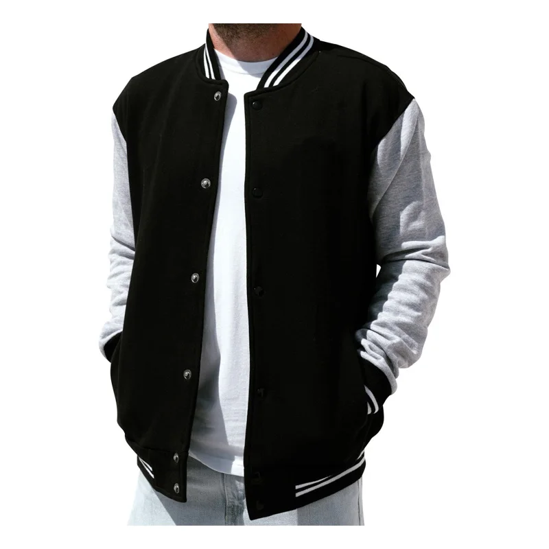 Custom Best Quality Black Wool Varsity Jackets With High Quality Fleece Custom Wool Jacket