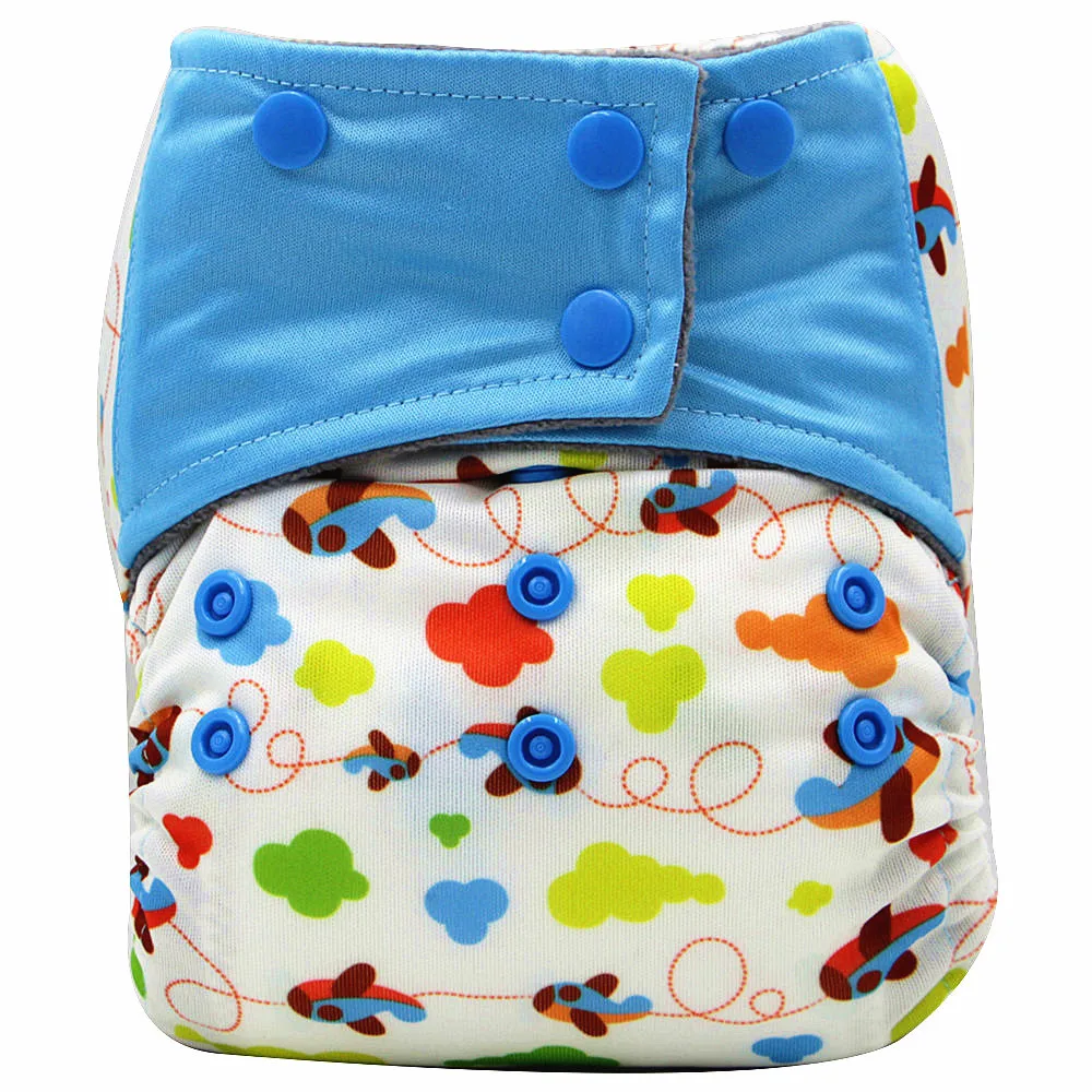 Private label pul plain color white washable pocket prefold cloth diaper blue 4 6 4 patterned bamboo nappies 6 layer 4x6x3 with