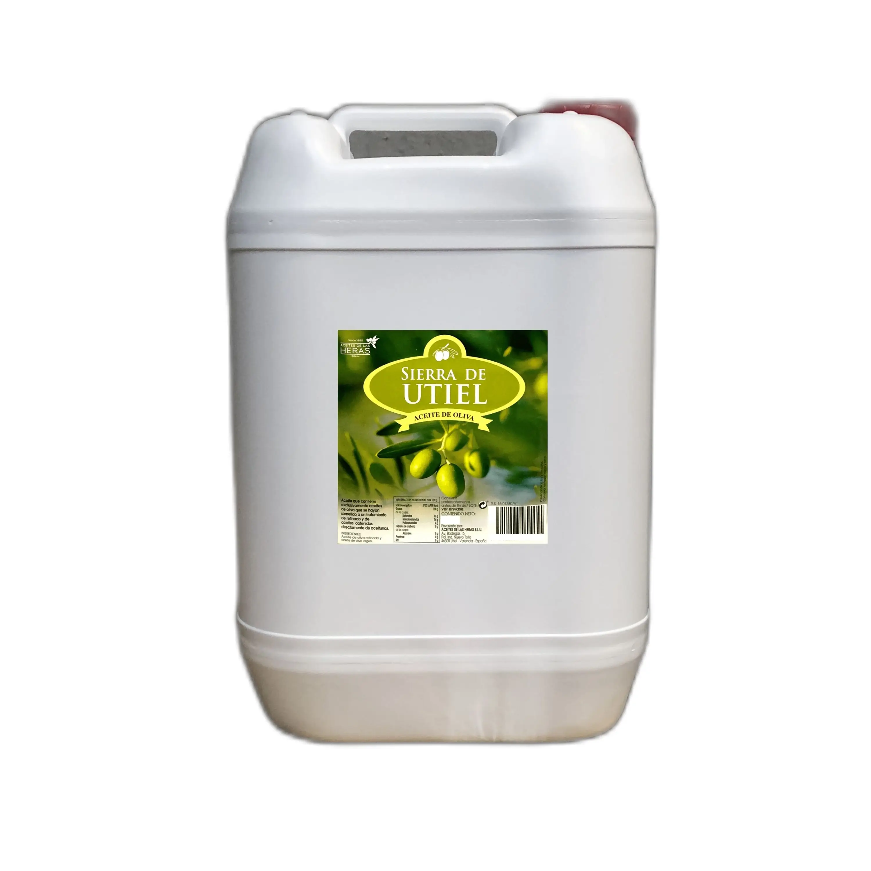 Pure Olive Oil 10 L Plastic Jerrycan for horeca & foodservice, Sierra de Utiel 100% Spanish Olive Oil
