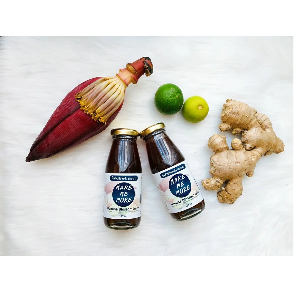 Thailand Manufacture 100 % Natural Concentrated banana blossom juice with ginger lime and stevia extract