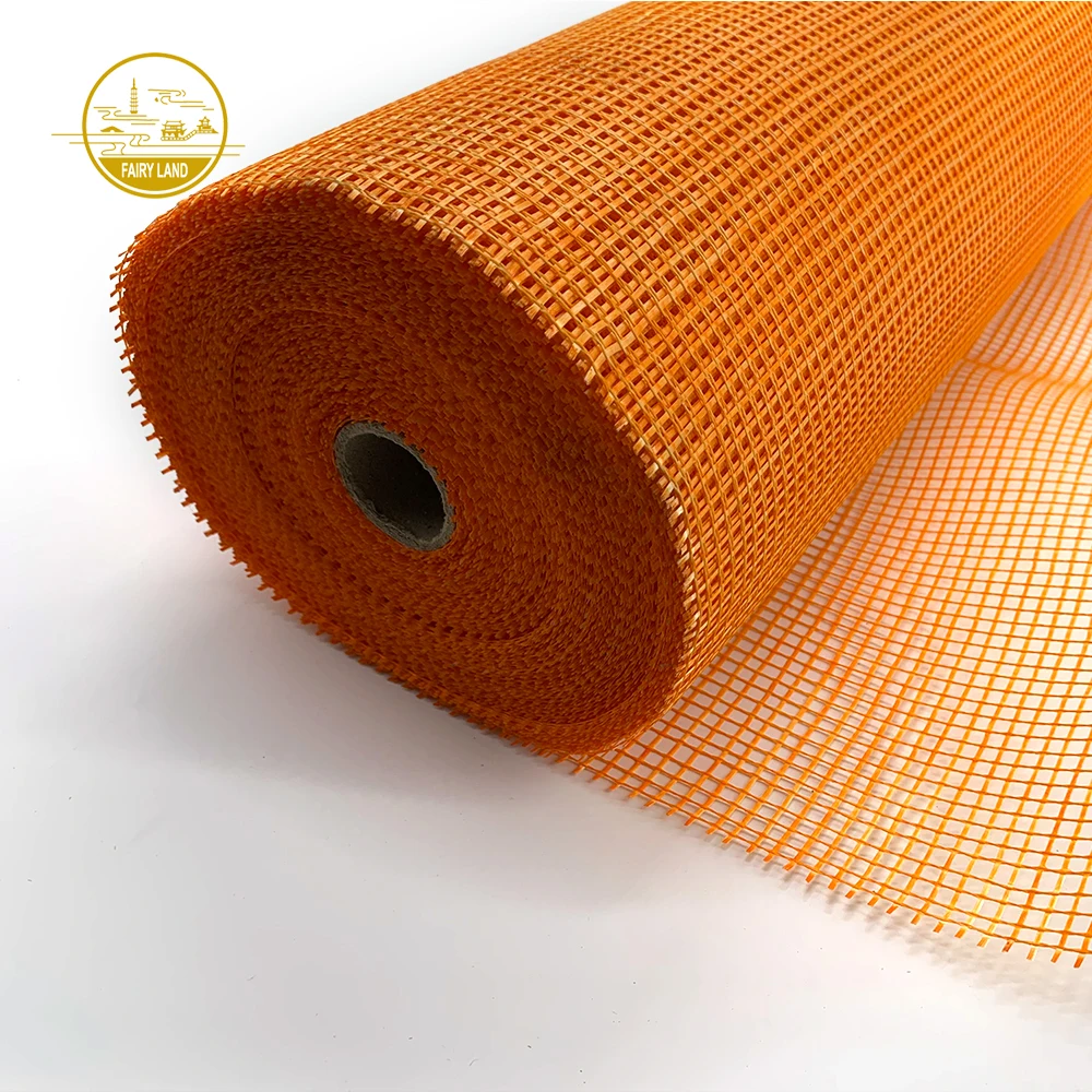 XIANJING Factory Heat Insulation 10*10 Mesh With Orange Color Fiberglass Mesh With Grid
