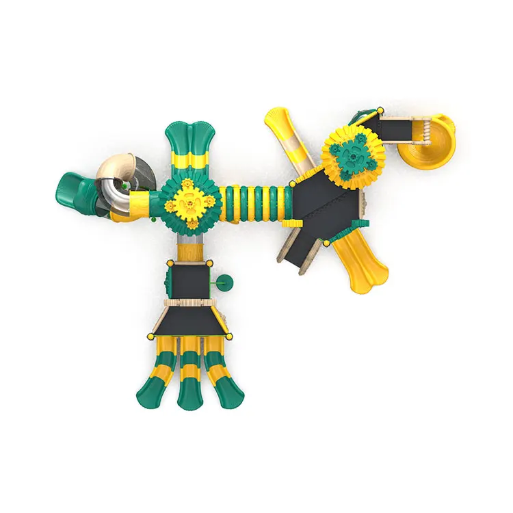  Новейшее детское оборудование для скалолазания уличная игровая площадка пластиковое Уличное игровой площадки с горкой