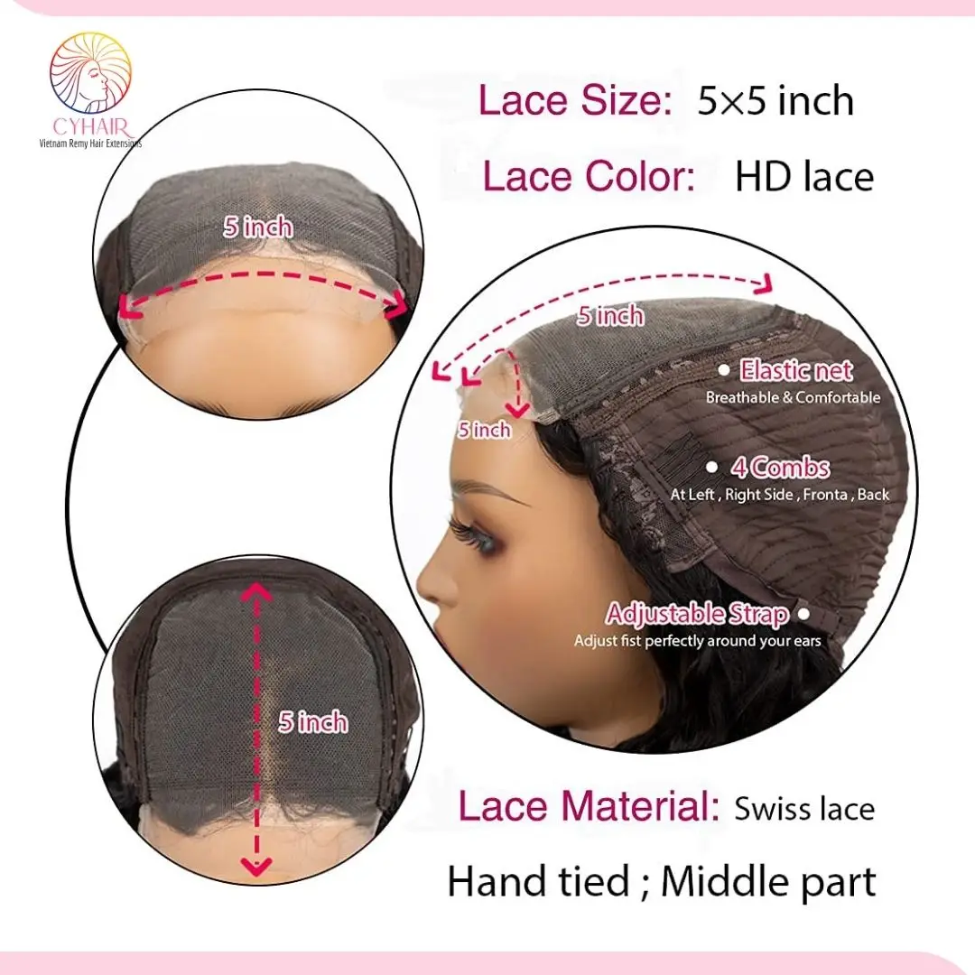 Вьетнамский парик с застежкой 5X5 150% плотность оптовая продажа человеческие волосы Лучшая цена высокое качество