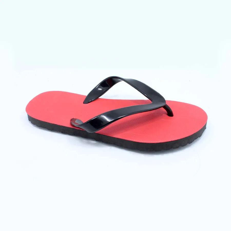 Cheap wholesale men slippers flip flops beach hotel disposable flip-flops women and man slippers 0120 Red/Black