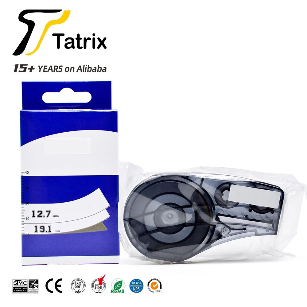Совместимая с Tatrix лента для этикеток черная красная Brady BMP21 PLUS/LAB принтера M21-250-595-RD винил
