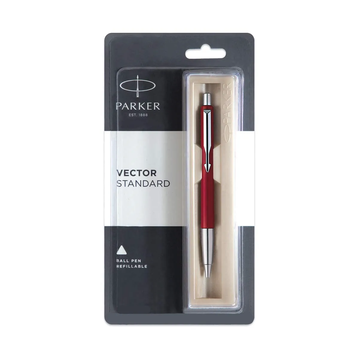 Ballpens Parker vector standard chrome trim ballpoint pens Black/Blue/Red barrel luxury sleek design parker pens