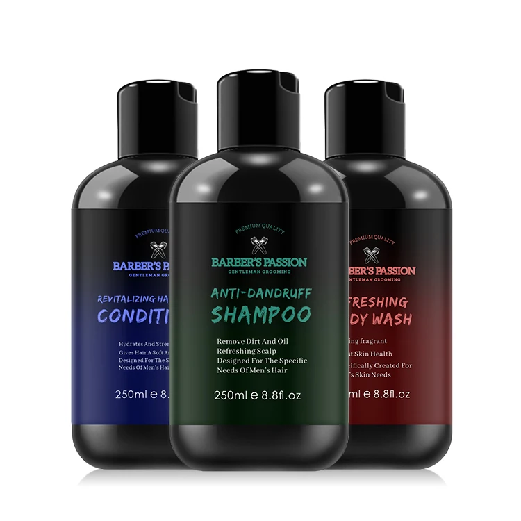 Private Label Custom Best Men Conditioner Anti-Dandruff Natural Hair Loss Organic Argan Oil Shampoo For Hair Care Shampoo Set