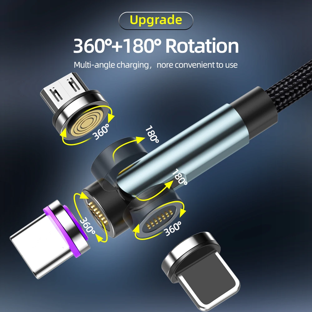 Fast Charging Mobile 3A Magnetic Usb Data Cable For Iphone 13 To Usb Cable 3 In 1 Usb Charging Data Cable