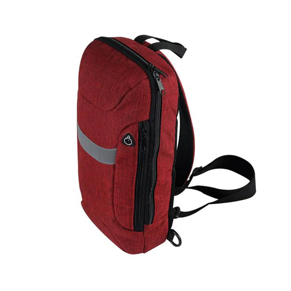 
Fashion Custom Sports Bags Sling Gym Travel Bike Laptop Chest Sling Shoulder Messenger Crossbody Phone Bags with Headphone Hole 