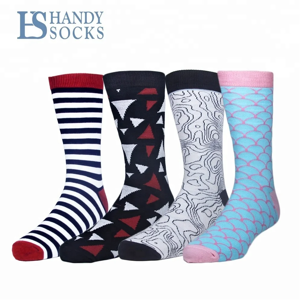 Styled Fashion Customised Dots Business Dress Socks with Patterns
