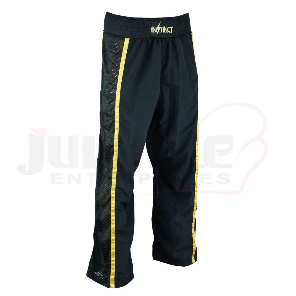New Design Wholesale trouser custom kickboxing pant with logo muay thai trouser black color