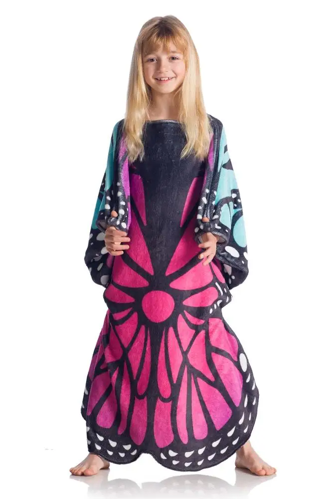 KANGURU BUTTERFLY WEARABLE FLEECE BLANKET FOR KIDS