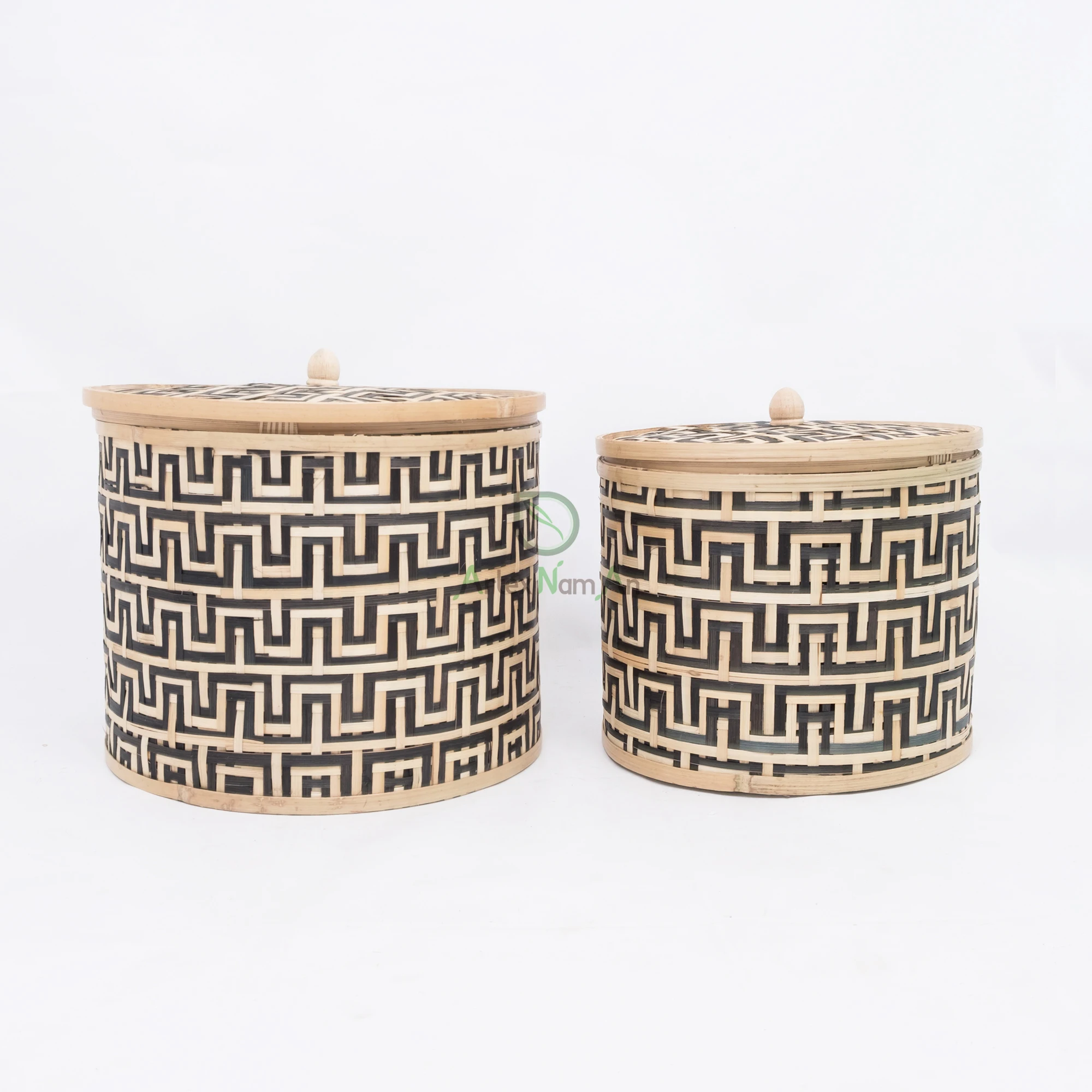 Small round bamboo gift box/packaging box/storage box from Vietnam