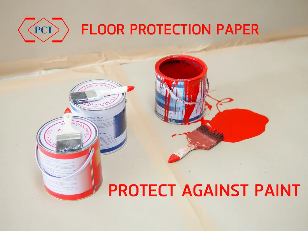Floor Covering Paper with Uncoated Available to Protect Surfaces from Paint Dripping During Construction