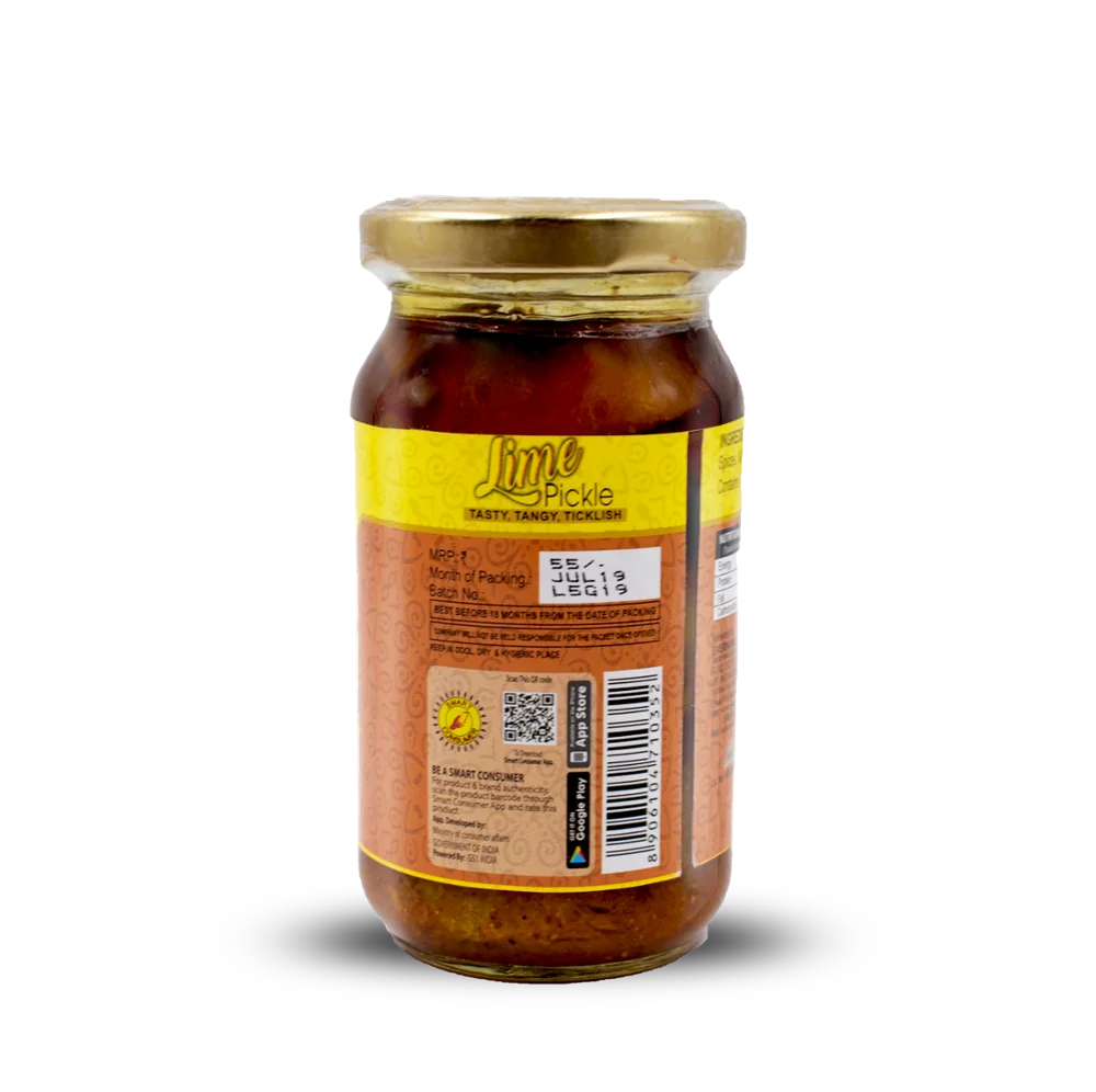 Spicy Taste 200g Lime Glass Jar Pickle