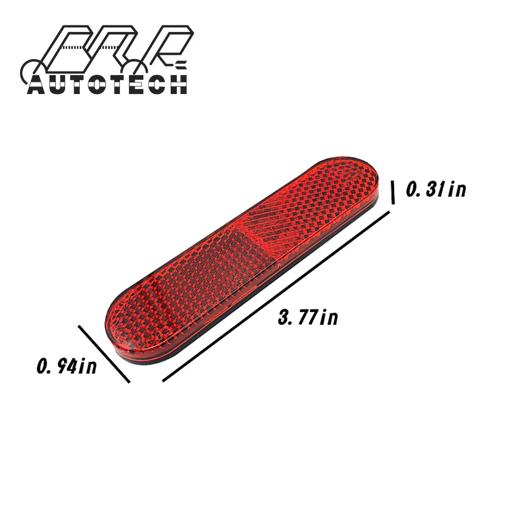 Индивидуальный мотоциклетный боковой отражающий Овальный высокоотражающий Красный отражатель