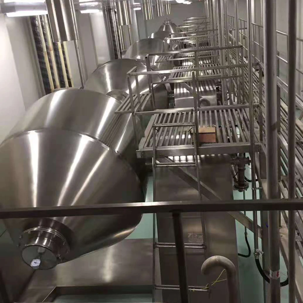 SZG Stable Quality Double Cone Rotary Vacuum Dryer Masterbatch Plastic Particles Crystal Water Vacuum Drum Dryer