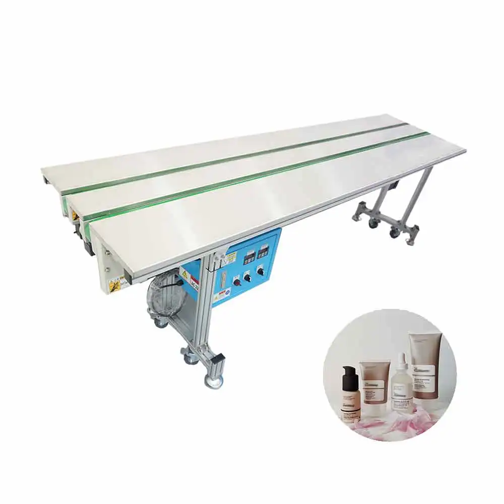  Настольная конвейерная лента косметическая изогнутая розовая банка бутылка