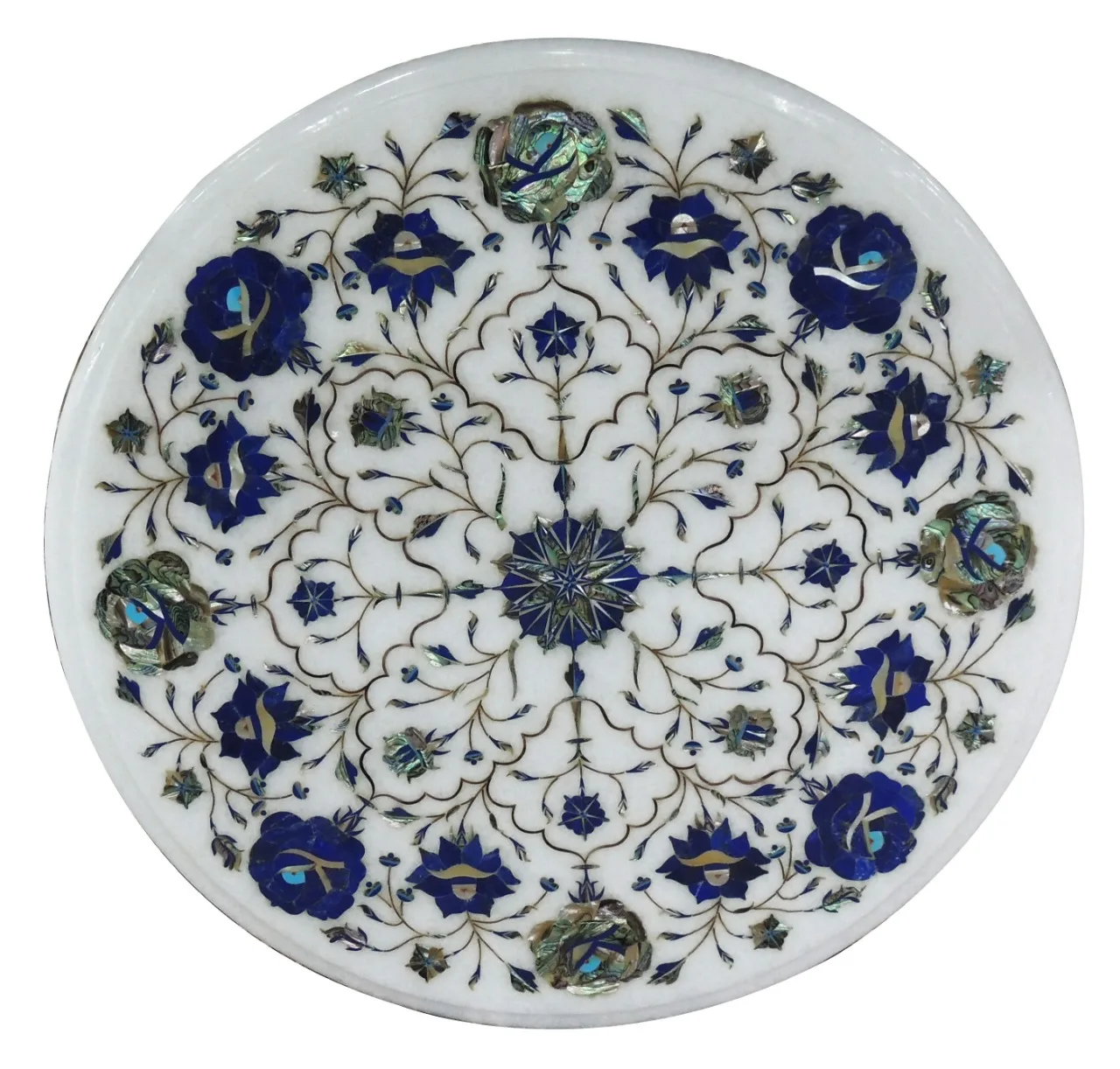 SEMI PRECIOUS STONE ROUND TABLE