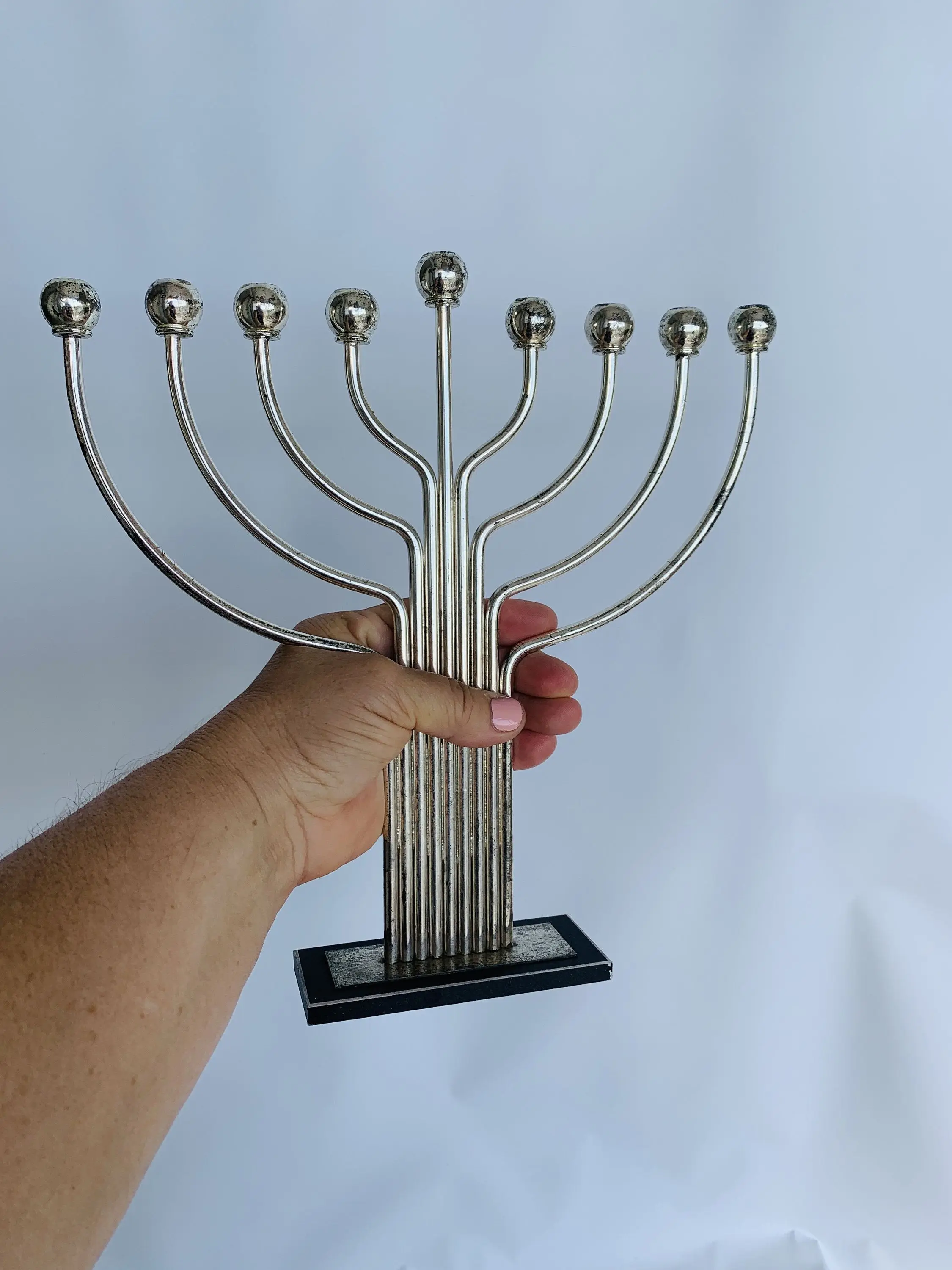 Традиционный латунный Менора 9 рук канделябра ханнука и еврейские подарки по оптовой цене для еврейских церемониальных подарков