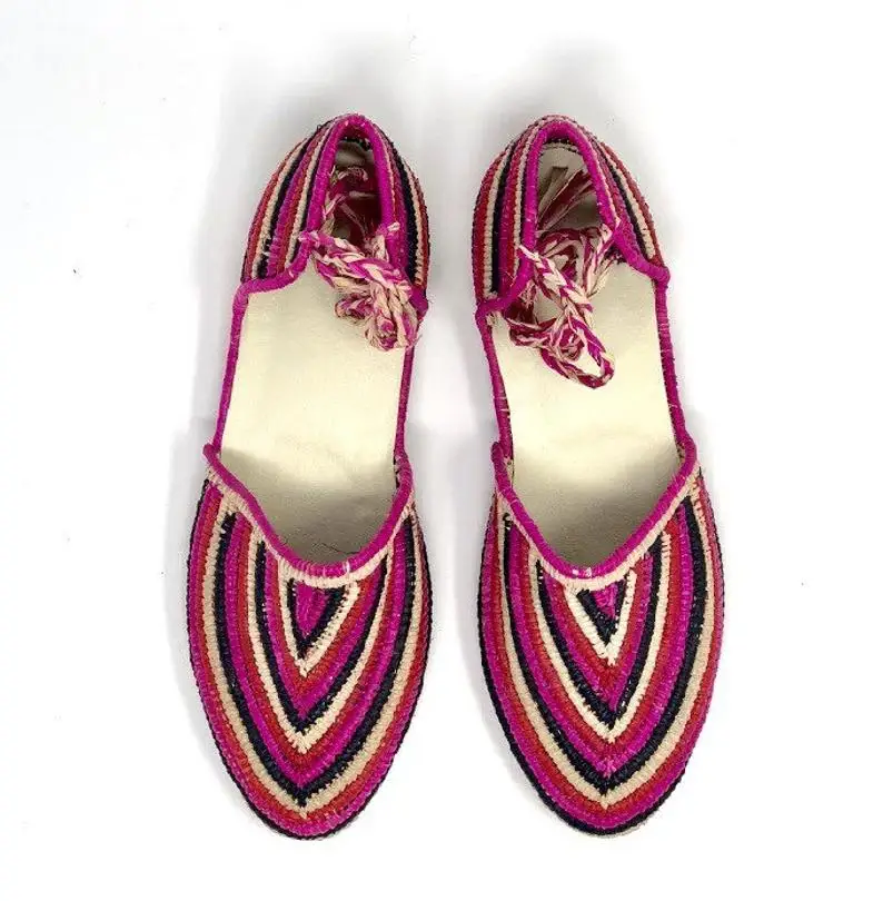 Striped Sandals. Vegan Sandals