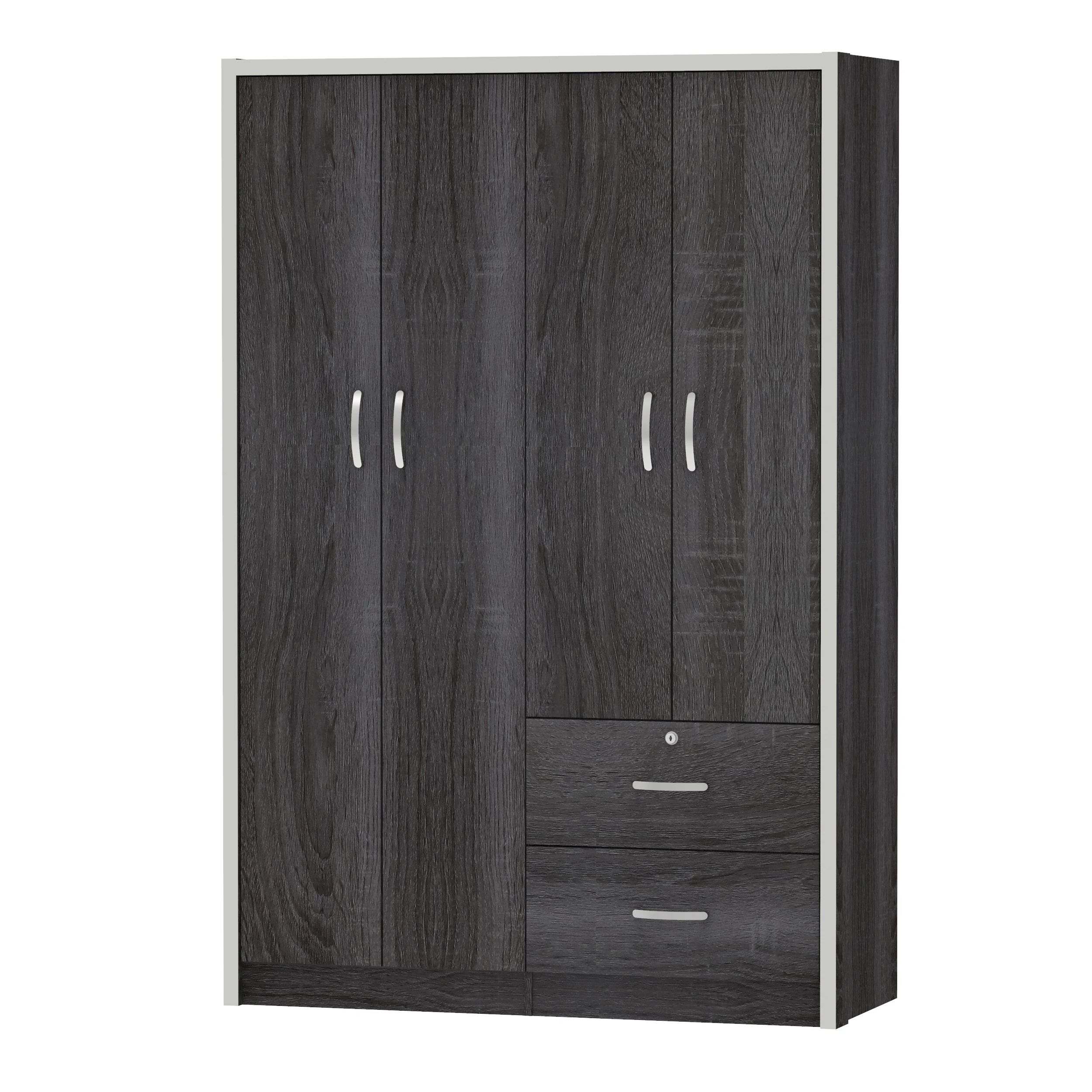 Modern Design Bedroom Wardrobe with High Quality MDF Door Big Storage Space Slide Mechanism Assembled Furniture Home Hotel Use