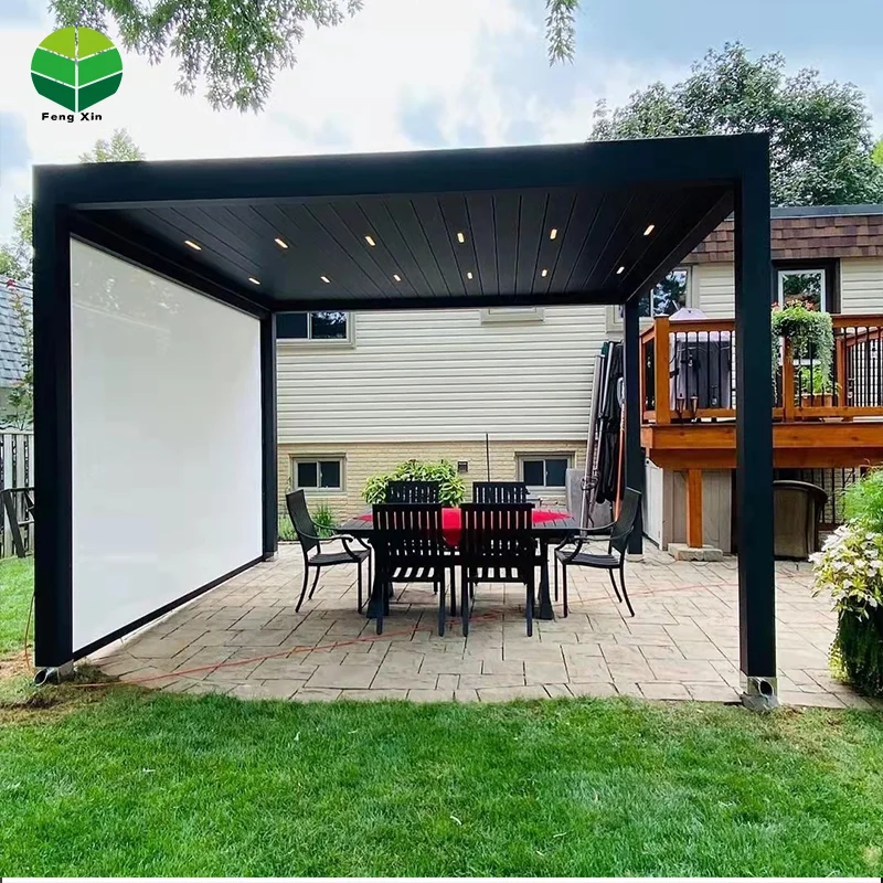 Louver Roof System Kits Outdoor Gazebo Garden Bioclimatic Aluminium Pergola Metal Fence Panel Polycarbonate Greenhouse Arch