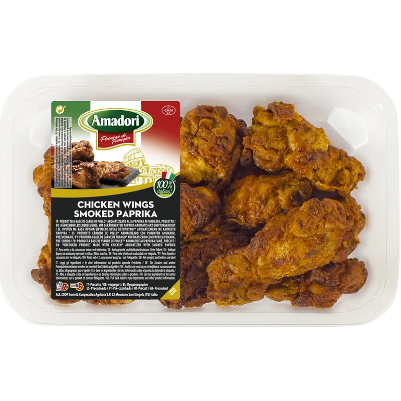 Best Quality, Made in italy//Smoked paprika chicken wings 500 g (6pcs x box)//Finest Rank, Ready to ship