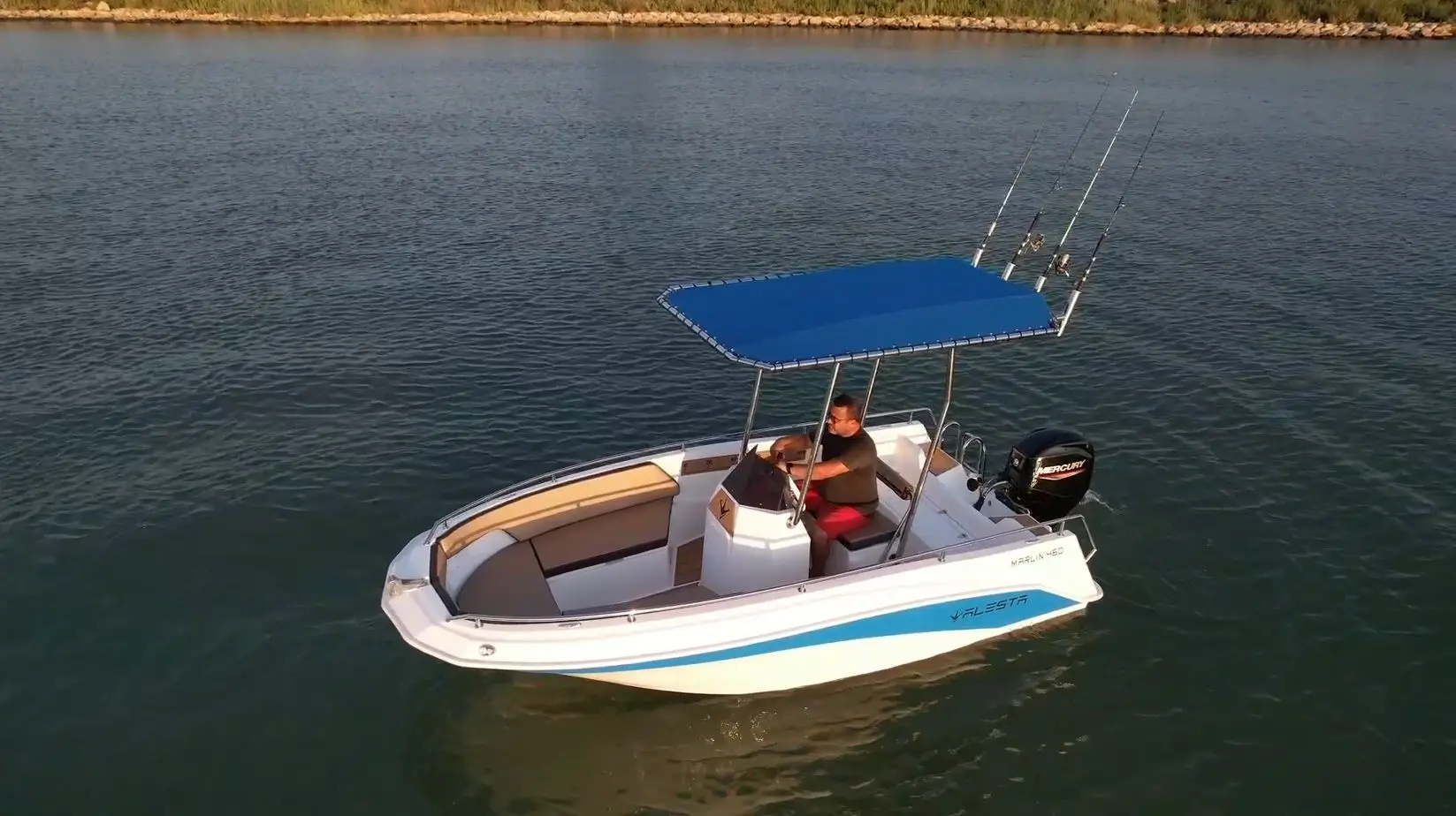 Alesta Fishing Speed Boat Fiber Glass Marine Luxury New Marlin 460 Model BLACK Best Quality White Ocean Sea Lake River 4.5M 15FT